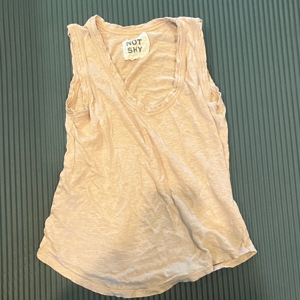 Scoop Neck 100% linen tank top